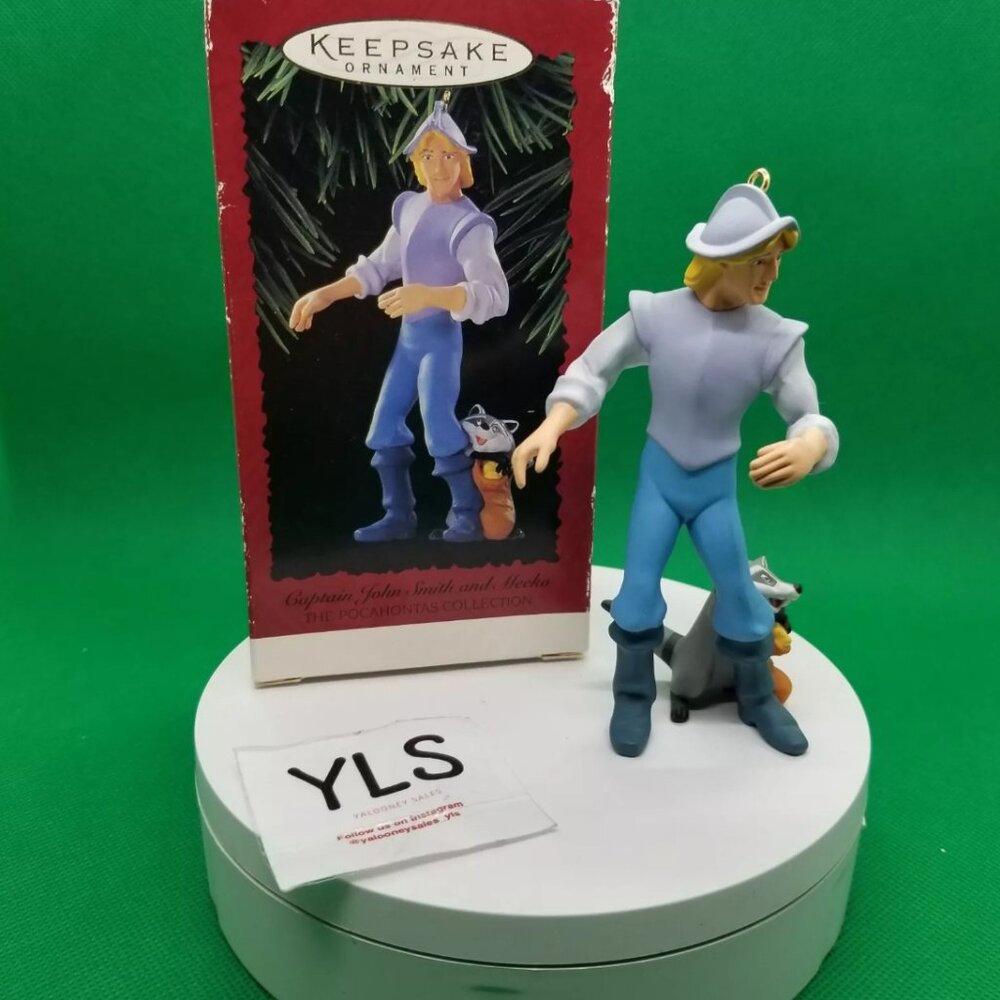 Hallmark Ornament 1995 John Smith And Meeko Pocahontas Collection
